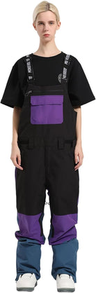 Womens Ski Bibs Snowboard Pants Snow Overalls Waterproof Windproof Winter Outdoor Sports