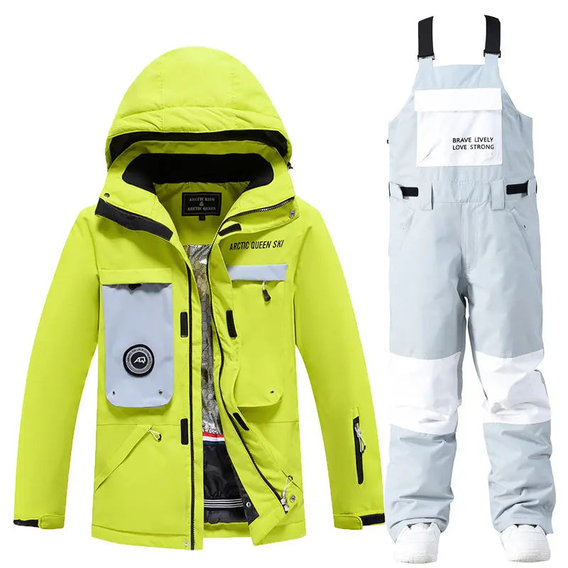 Women’s Hooded One Piece Snowsuit Winter Ski Overalls
