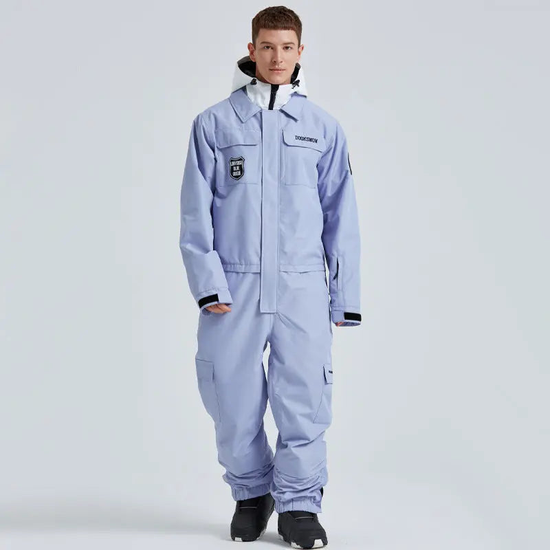 Adult One Piece Ski Suit Waterproof Winter Snowsuit