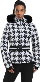 Women's Ski Jacket Snowboard Warm Winter Short Slim Snow Coat Jacket