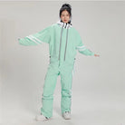 Women’s Retro One Piece Ski Jumpsuit Loose Fit Winter Suit