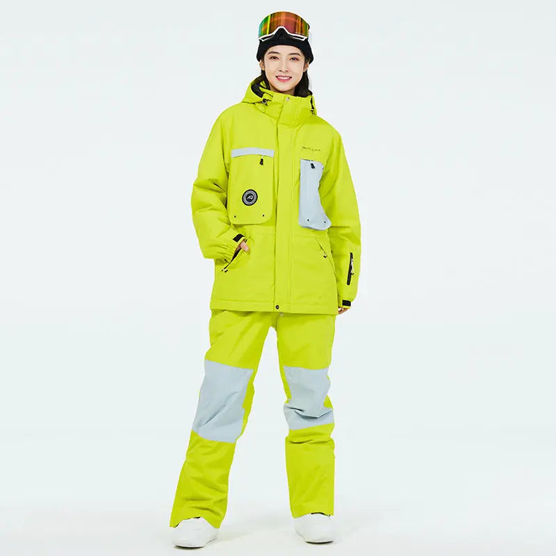 Women’s Hooded One Piece Snowsuit Winter Ski Overalls