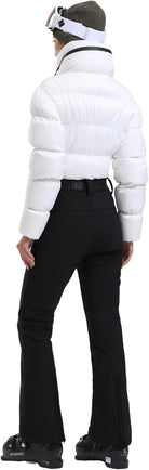 Womens Ski Suits Down One Piece Snowsuit Waterproof Snowboard Jumpsuits